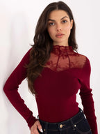 Maglia in viscosa con pizzo - 221407