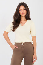 Beige 2 / Universale Maglia a manica corta versatile