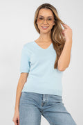 Azzurro / Universale Maglia a manica corta versatile