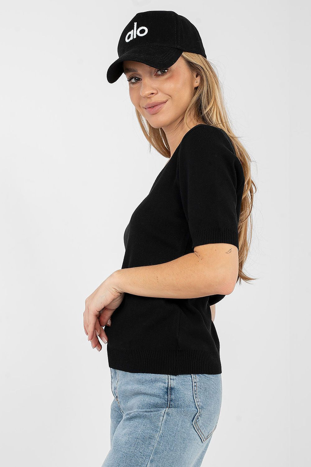 Maglia a manica corta versatile in viscosa elasticizzata