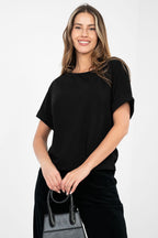Maglia oversize in cotone elasticizzato - 224742