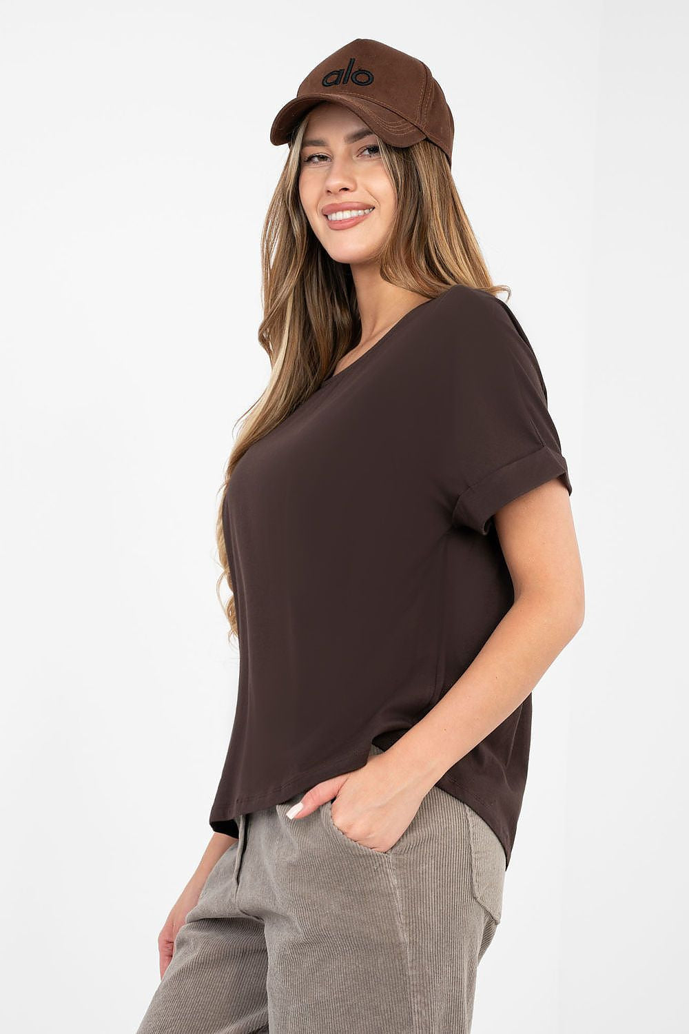 Maglia oversize in cotone elasticizzato - 224742