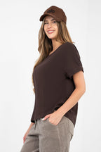 Maglia oversize in cotone elasticizzato - 224742