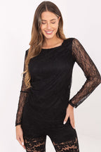 Nero / Universale Maglia in pizzo traforato - 220321