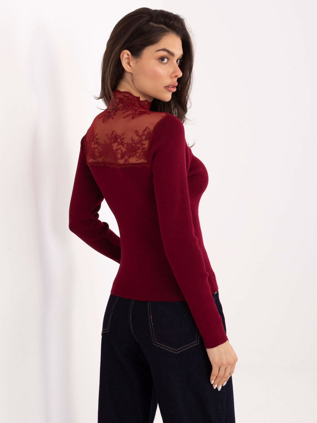 Maglia in viscosa con pizzo - 221407