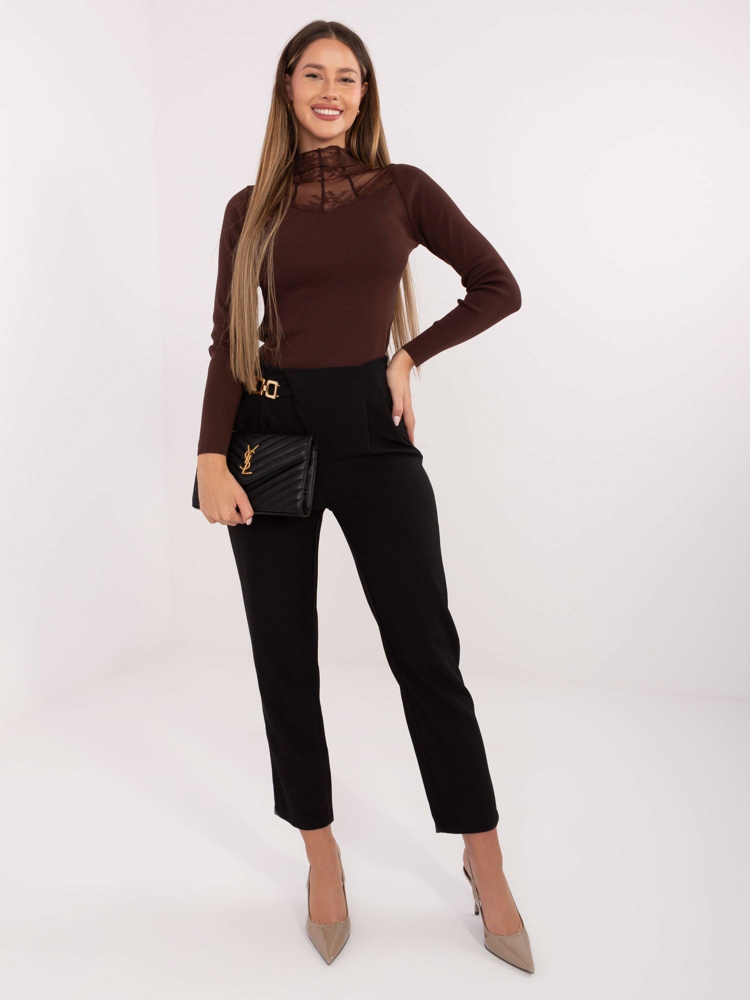 Maglia in viscosa con pizzo - 221407