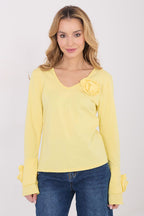 Giallo / Universale Maglietta elegante in puro cotone