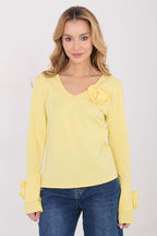 Giallo / Universale Maglietta elegante in puro cotone
