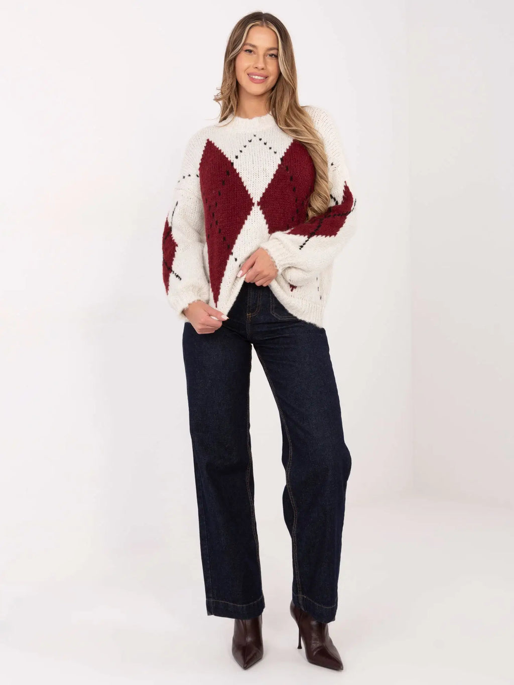 Maglione a rombi da donna - 221750