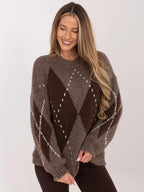 Maglione a rombi da donna - 221750