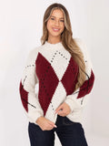 Maglione a rombi da donna - 221750