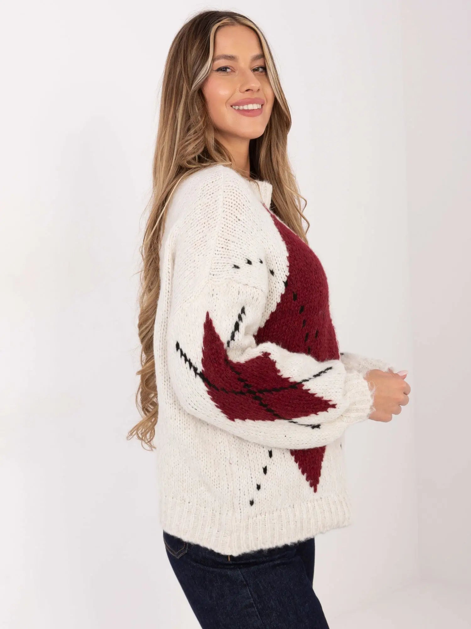 Maglione a rombi da donna - 221750