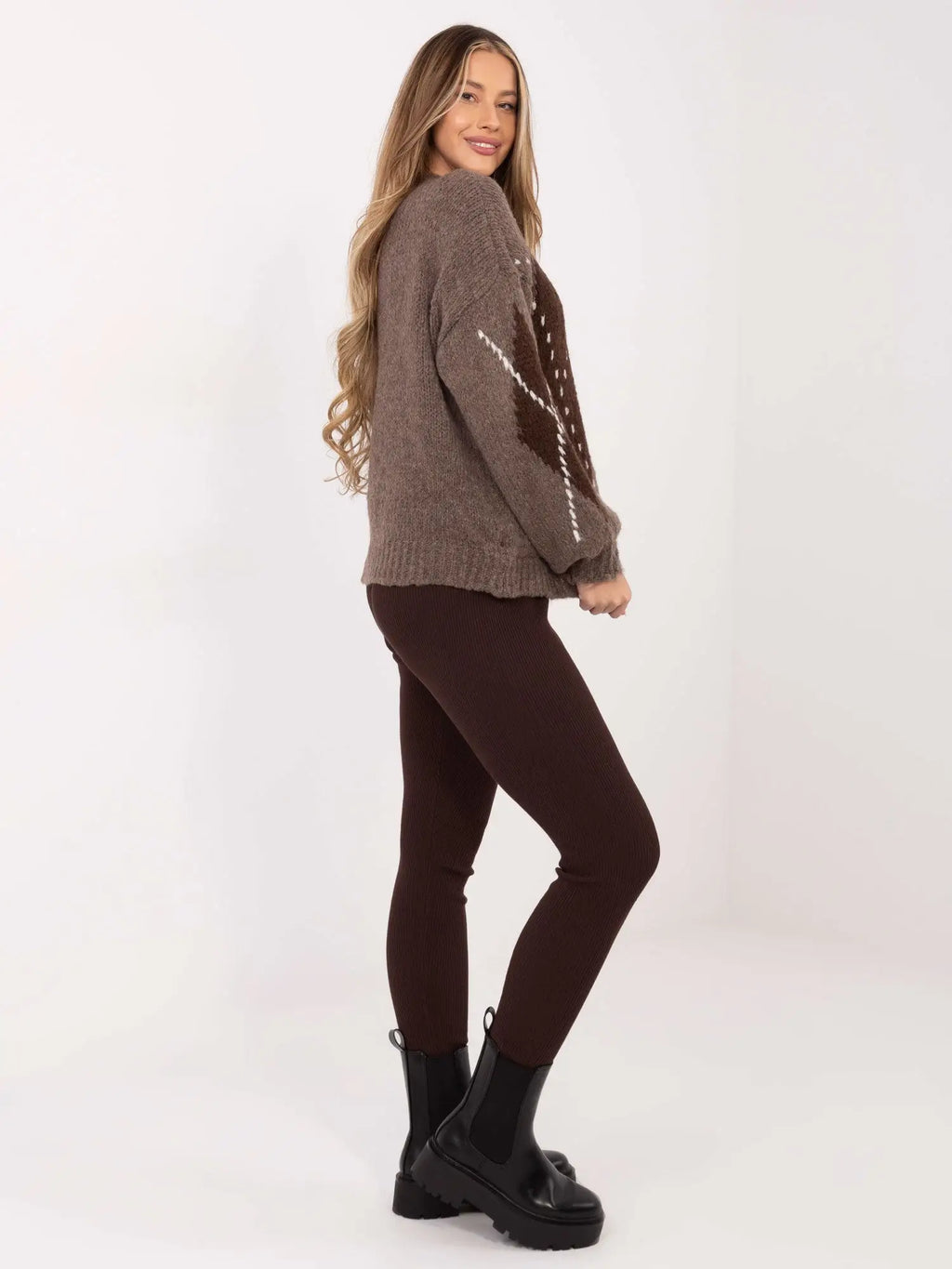 Maglione a rombi da donna - 221750