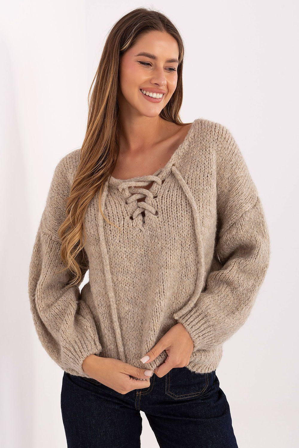 Maglione calda da donna in misto lana - 219208