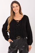 Nero / Universale Maglione calda da donna in misto lana