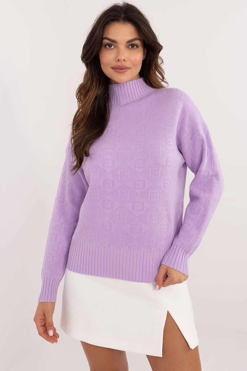 Viola / Universale Maglione a collo alto da donna - 200326