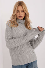 grigio 2 / Universale Maglione con collo alto da donna
