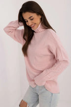 Maglione collo alto in viscosa - 187539