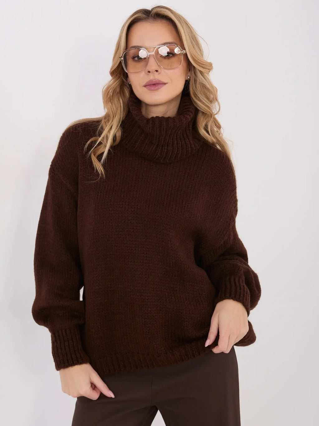 Maglione da donna a alto in mohair - 221853