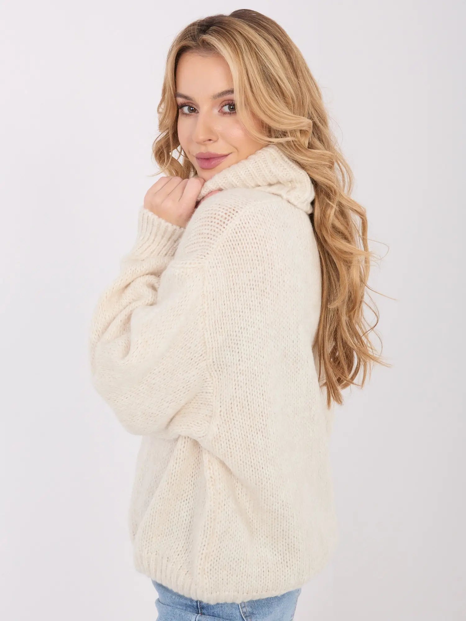 Maglione da donna a alto in mohair - 221853