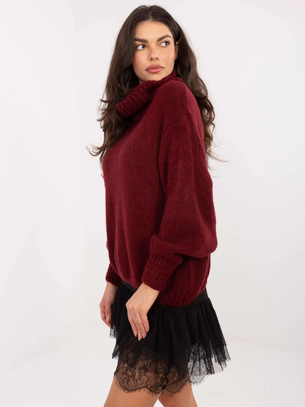 Maglione da donna a alto in mohair - 221853