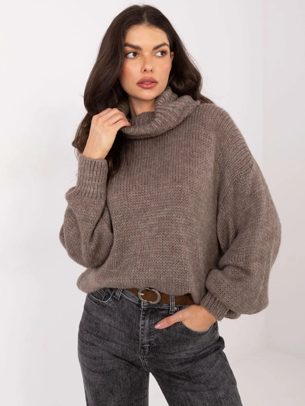 Maglione da donna a alto in mohair - 221853