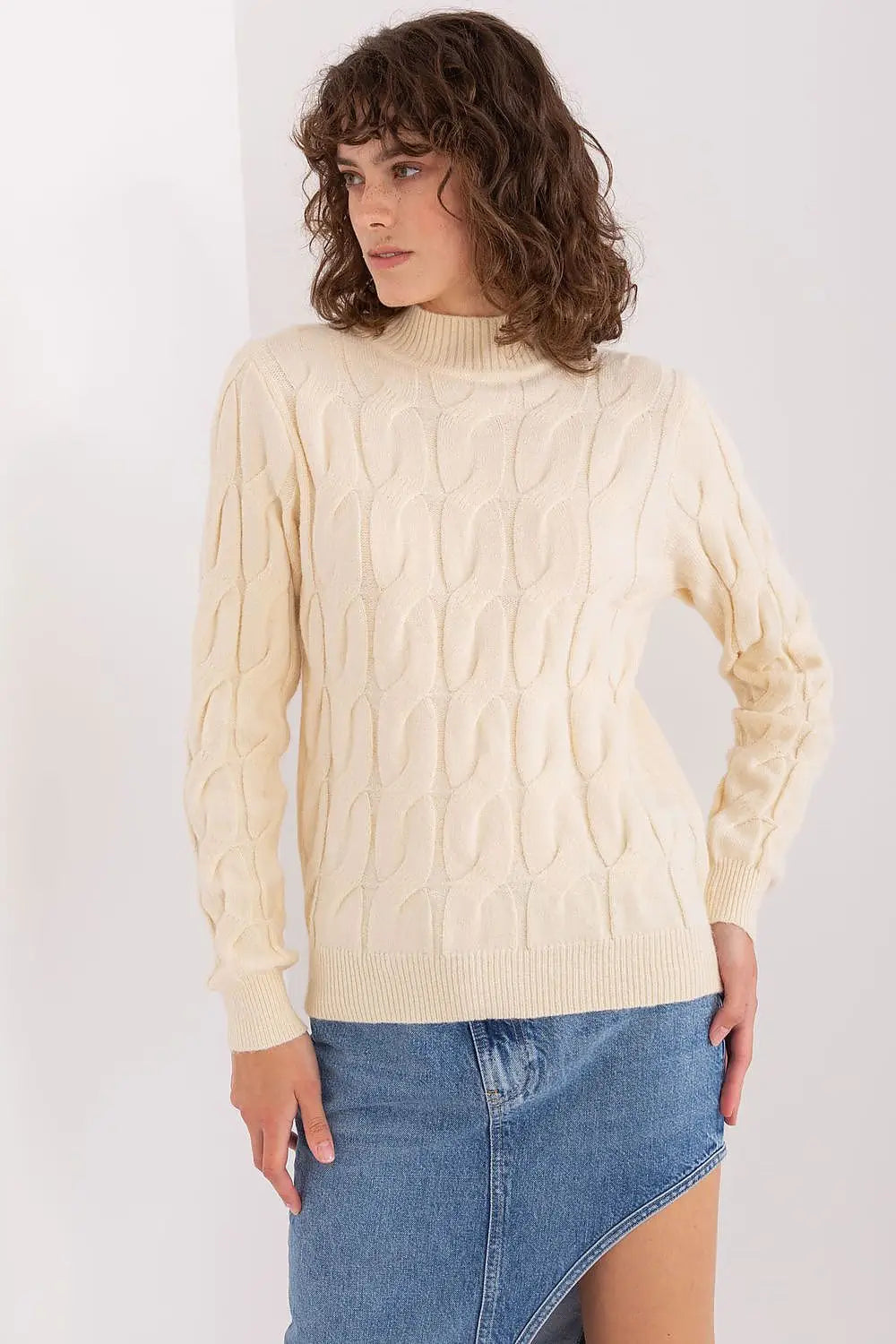 Maglione da donna con motivo a trecce - 186736