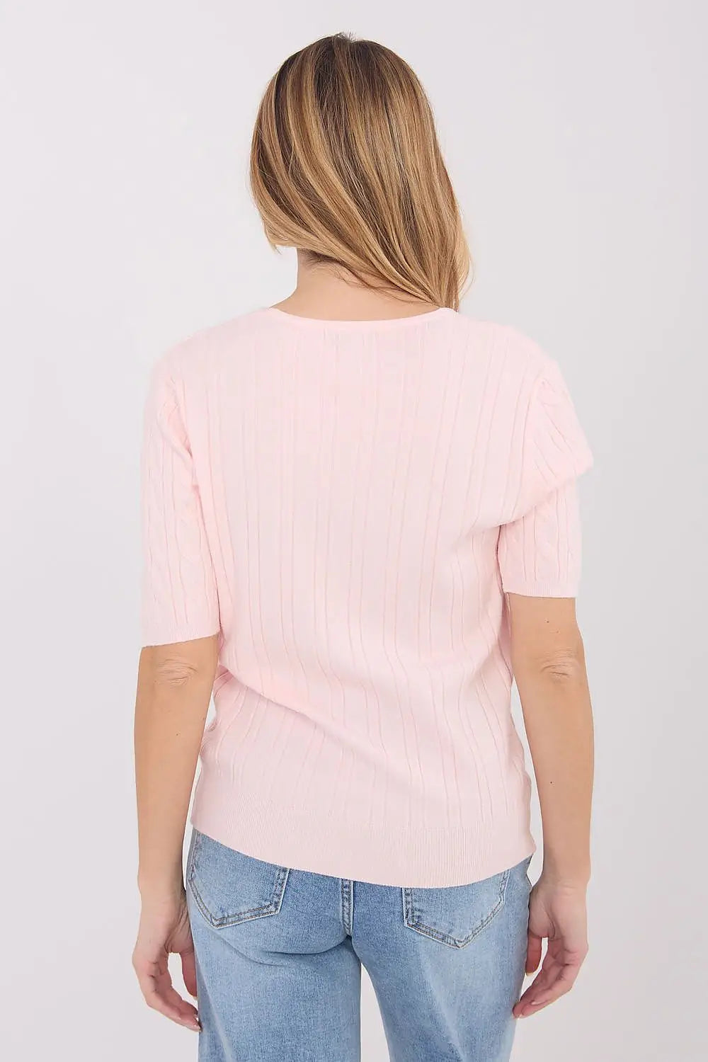 Maglione da donna in viscosa elasticizzata con a V - 222834