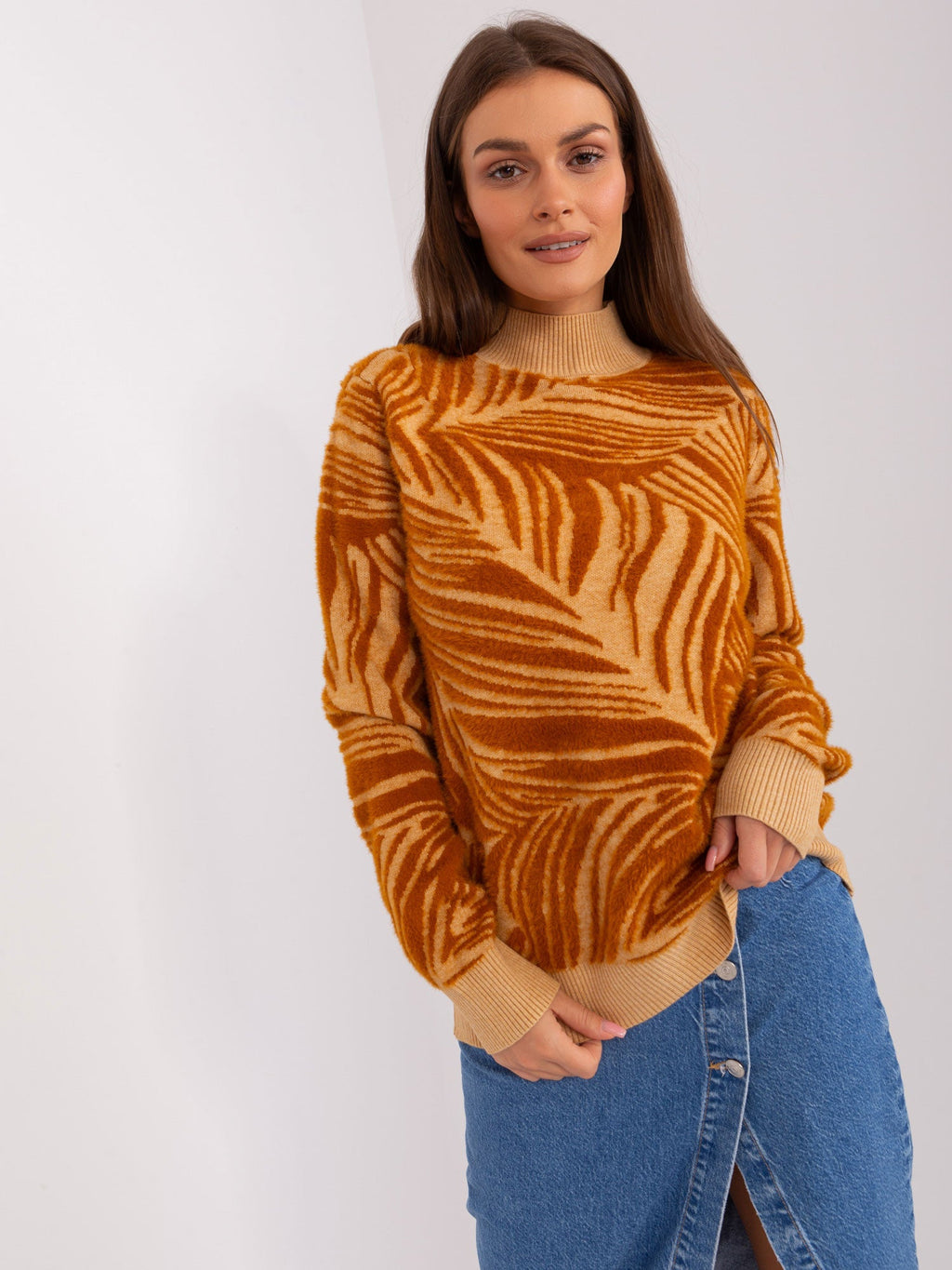 Maglione dolcevita in calda viscosa - 235796