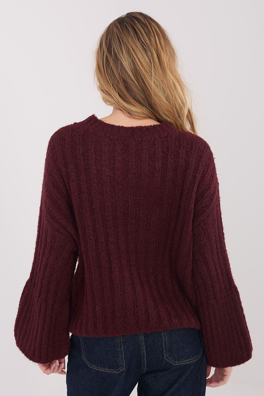Maglione da donna caldo con lana e viscosa - 223409