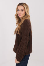 Maglione da donna caldo con lana e viscosa - 223409