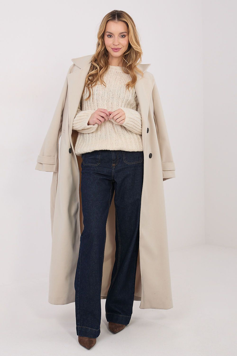 Maglione da donna caldo con lana e viscosa - 223409