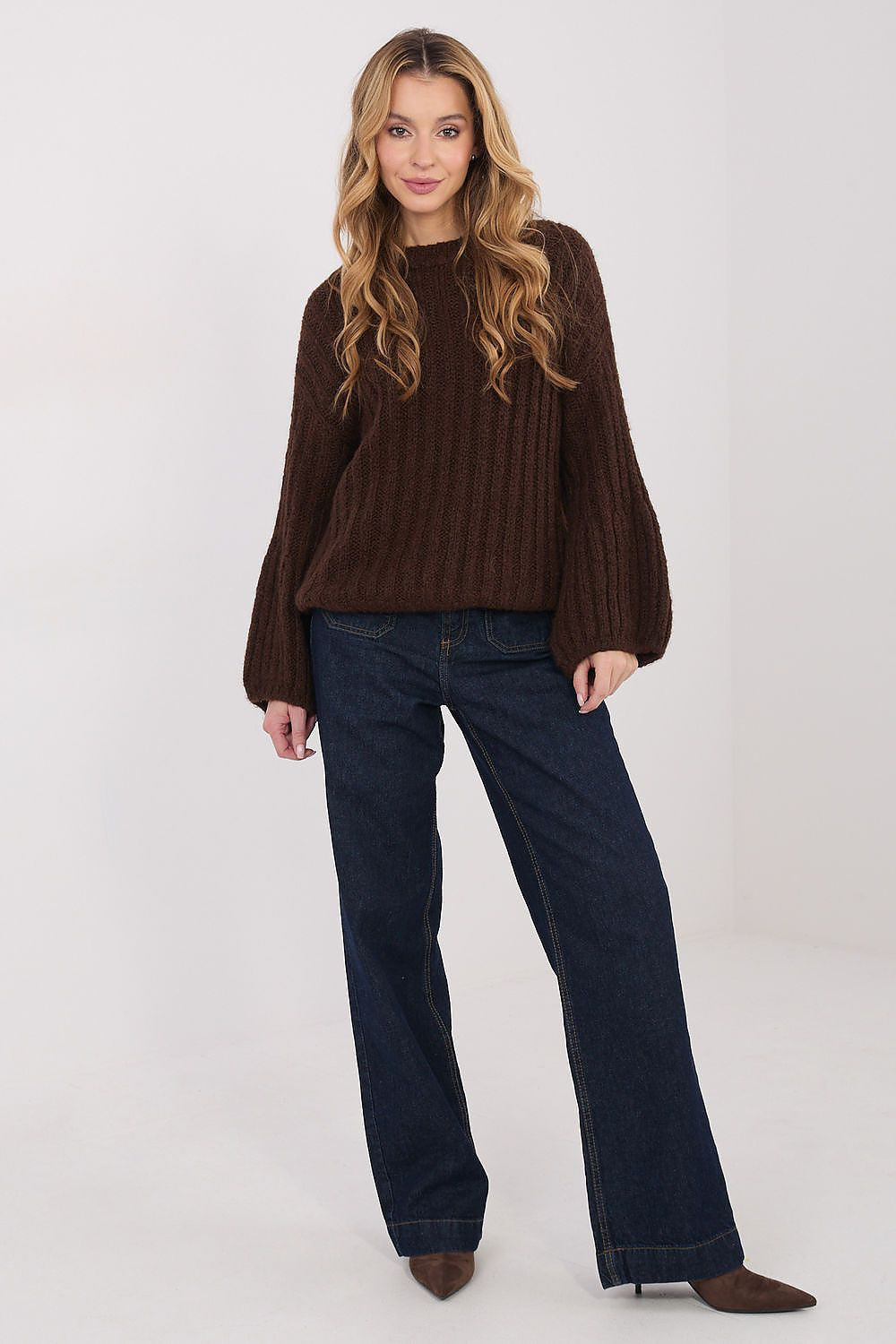 Maglione da donna caldo con lana e viscosa - 223409