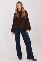 Maglione da donna caldo con lana e viscosa - 223409