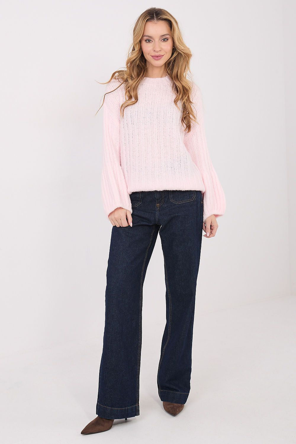 Maglione da donna caldo con lana e viscosa - 223409