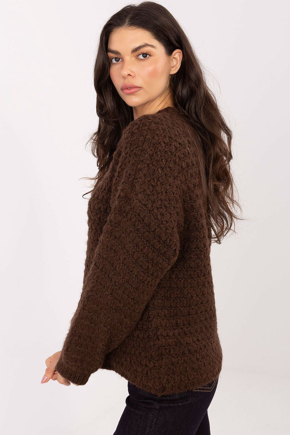 Maglione donna in maglia a nido d’ape - 223168