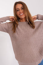 Beige / Universale Maglione da donna in misto viscosa