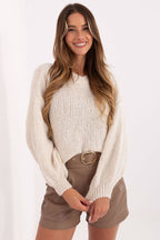 Beige / Universale Maglione donna in morbida miscela