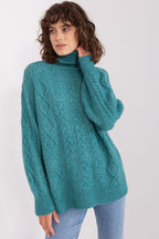 Azzurro / Universale Maglione da donna morbido con motivo