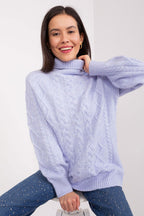 Viola / Universale Maglione da donna morbido con motivo