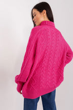 Maglione da donna morbido con motivo plaid trecce - 187742