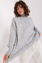 Grigio / Universale Maglione da donna morbido con motivo