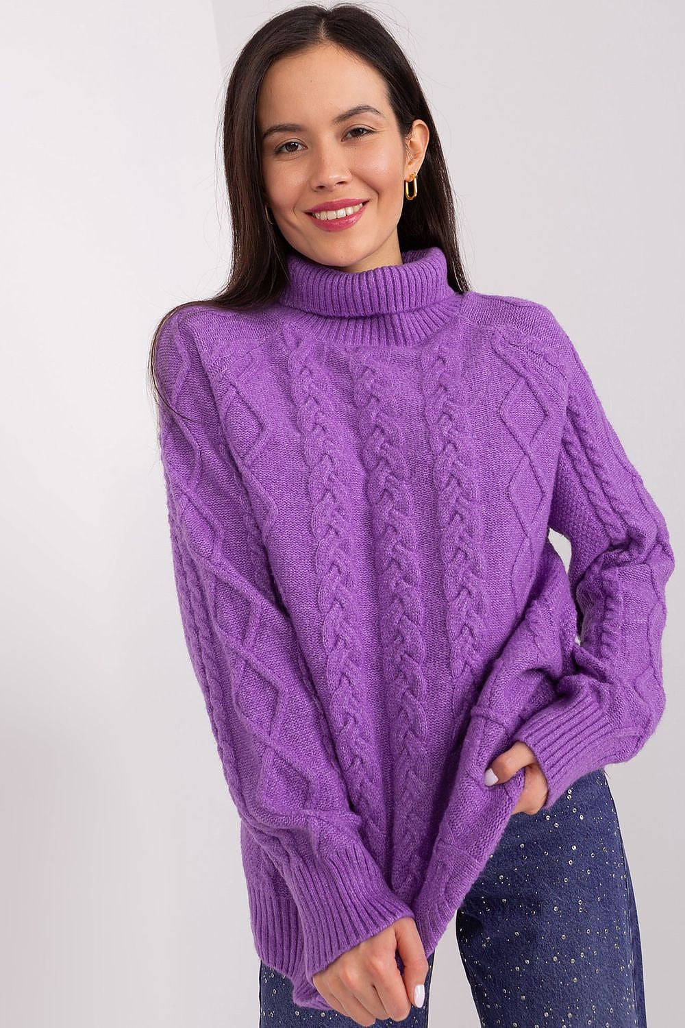 Viola 2 / Universale Maglione da donna morbido con motivo