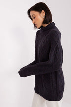 Maglione da donna morbido con motivo plaid trecce - 187742