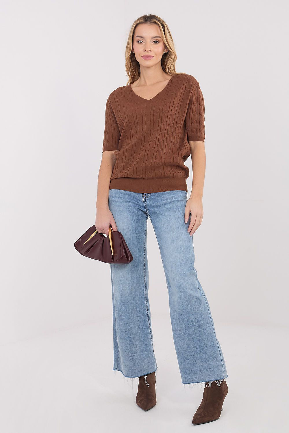 Marrone / Universale Maglione da donna in viscosa