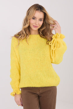 Giallo / Universale Maglione da donna con viscosa e lana