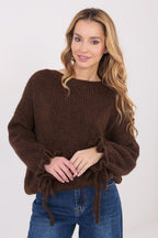 Marrone / Universale Maglione da donna con viscosa e lana