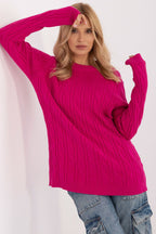 Rosa / Universale Maglione girocollo in calda viscosa