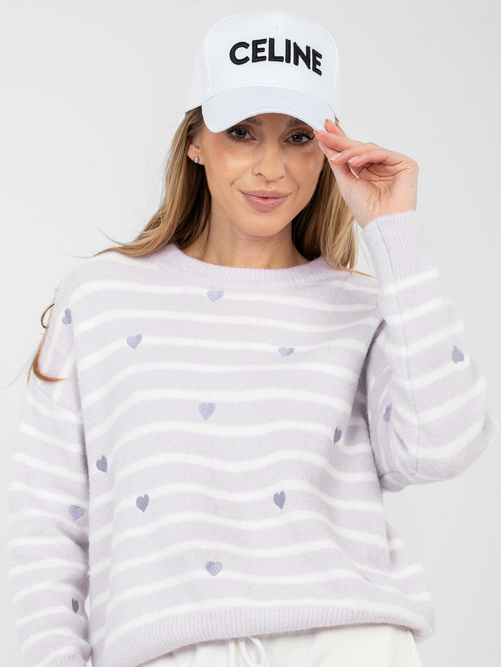 Maglione girocollo con viscosa e lana - CUORICINI - 202175