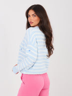 Maglione girocollo con viscosa e lana - CUORICINI - 202175